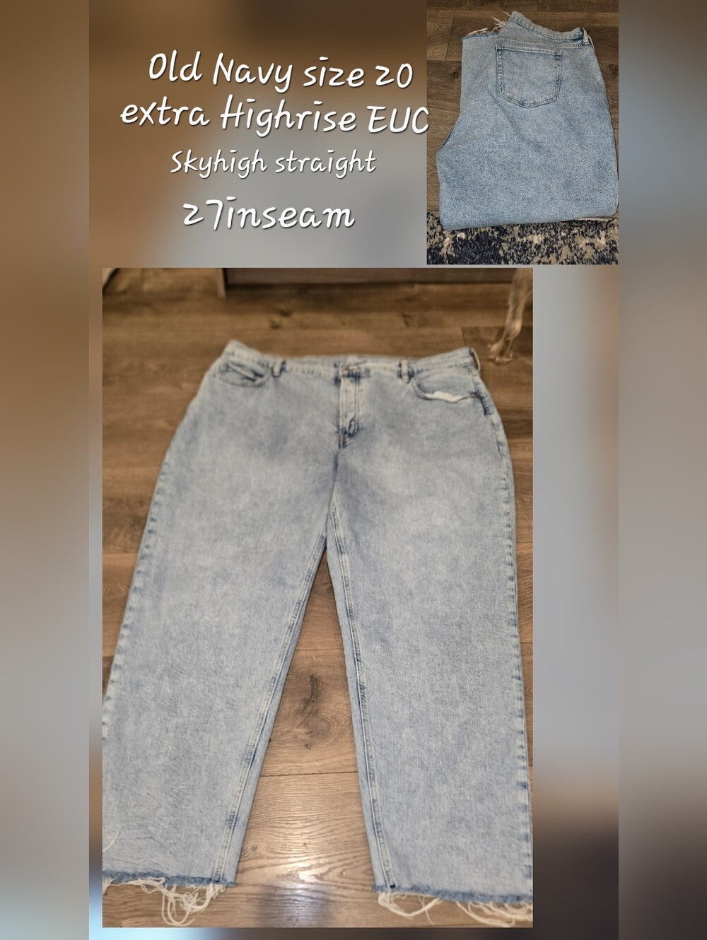 Old Navy Light Wash High-Rise Straight Jeans Size 20